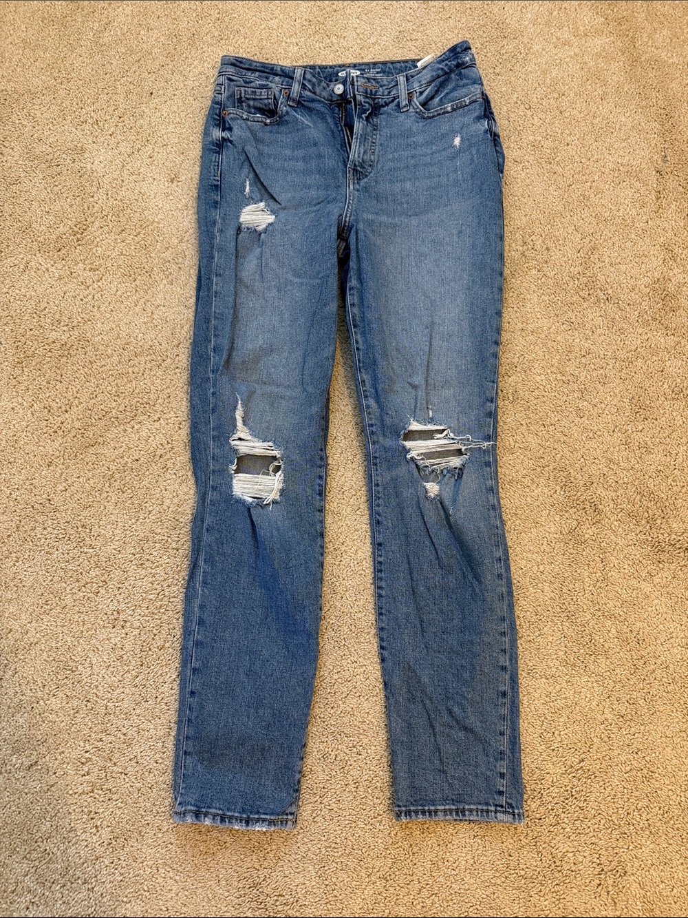 Old Navy Distressed Women's Blue Denim Jeans
